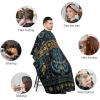 Women's Fashion Hair Cutting Cape with Adjustable Closure Barber Cape Boho Vintage Paisley Bandana Print view 3