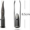 2Pcs Silver Creative Led Light Eyelash Eyebrow Hair Removal Stainless Steel Make Up Tweezer and Practicality, Hair Removal Tweezers,Women's 8.8x0.8x1.6cm view 2