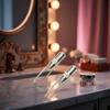 2Pcs Silver Creative Led Light Eyelash Eyebrow Hair Removal Stainless Steel Make Up Tweezer and Practicality, Hair Removal Tweezers,Women's 8.8x0.8x1.6cm view 3