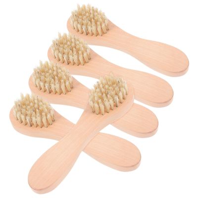 DIYEAH 5pcs Ultra-Soft Bristle Face Brush for Men and Women Handheld Facial Cleansing Brush with Deep Pore Exfoliation Skin Massage and Oil Removal for Sensitive Skin Care