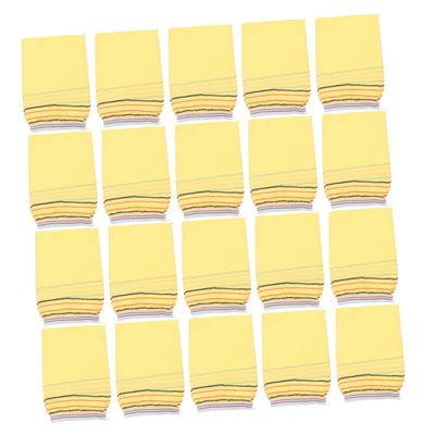 ABOOFAN 20Pcs Dual-sided Exfoliating Gloves for Shower Bath Deep Dead Skin Remover Mitts Comfortable Bathing Scrub Gloves for Body Care and Spa Use Khaki