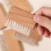 ABOOFAN 3pcs Nail Cleaning Brush with Stiff Boar Bristles for Fingernail and Toenail Scrubbing Portable Lightweight Nail Scrubber for Hand Foot and Cuticle Care view 4