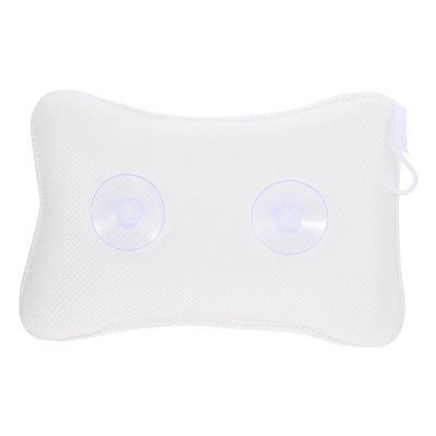 ABOOFAN Mesh Bath Pillow with Strong Suction Cups Inflatable Bone Shape Bathtub Spa Cushion for Comfortable Head Neck Support
