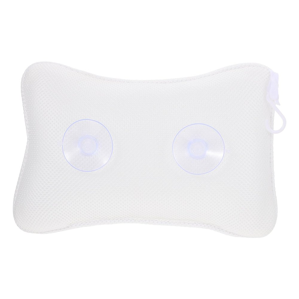 ABOOFAN Mesh Bath Pillow with Strong Suction Cups Inflatable Bone Shape Bathtub Spa Cushion for Comfortable Head Neck Support