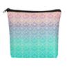 LITPUZC Portable Makeup Bag for Women Mermaid Scales Pastel Pink Purple Aqua Teal Cosmetic Pouch Fashion Toiletry Organizer Bags Zipper Pencil Pouch Travel Accessory view 1