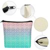 LITPUZC Portable Makeup Bag for Women Mermaid Scales Pastel Pink Purple Aqua Teal Cosmetic Pouch Fashion Toiletry Organizer Bags Zipper Pencil Pouch Travel Accessory view 3