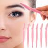 Eyebrow Razor for Women Facial Hair Remover  Dermaplaning Tool Face Razor for Peach Fuzz, Eyebrow Trimmer with Stainless Steel Blade, Safe & Painless, Pink view 1