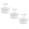 ABOOFAN 3pcs Manual Facial Brush with Transparent Covers Deep Cleansing Face Scrubber Brushes for Gentle Exfoliation and Massage White Multifunctional Skin Care Tools for Firm Radiant view 1