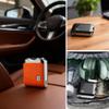 Mini Electric Shaver, Dual Head Waterproof Rechargeable Razor, Powerful Wet and Dry Mini Razor, Rechargeable for Comfortable Rotary Shaving for Home Travel (Orange) view 2