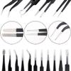 EWUROI Tweezers Tools Kit Anti-static Stainless Steel Multi-standard with Storage Bag view 4