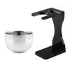 ABOOFAN Acrylic Shaving Brush Holder and Soap Bowl for Men Beard Brush Rack and Razor Stand Convenient Shaving Kit for Clean Shave Grooming Gift for Dad and Husband view 1