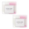 ABOOFAN 2 Packs Disposable Double-head Cotton Swabs Multipurpose Makeup Tool with Paper Stick for Ear Cleaning and Skincare Pink White Beauty Accessories for Home and Travel view 1