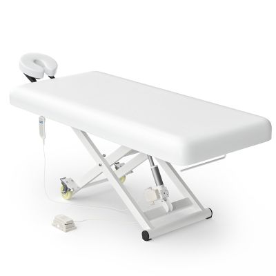 DeerDean Electric Lash Bed, Adjustable Massage Table for Salon Spa (White)