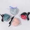 ABOOFAN 1 Box Heart Shape Cosmetic Sponge Dark Green Makeup Eggs for Wet and Dry Use Soft Flocking Beauty Puff for Even Foundation Powder Concealer Application and Versatile Makeup Tool view 2
