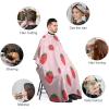 Soft Salon Barber Cape Fashion Soft Hair Cutting Cape with Adjustable Closure Cute Pink Strawberry Polka Dot view 3
