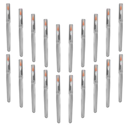 GALPADA 20Pcs Man-made Fiber Lipstick Applicators with Handles Portable Transparent Crystal Rod Lip Mask Brushes for Women Travel-friendly Multi-use Cosmetic Tool