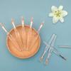 ABOOFAN 20Pcs Lip Brush with Handles and Soft Man-made Fiber Bristles Portable Transparent Crystal Rod Cosmetic Applicators for Eyeshadow and Lipstick Makeup Tool view 4