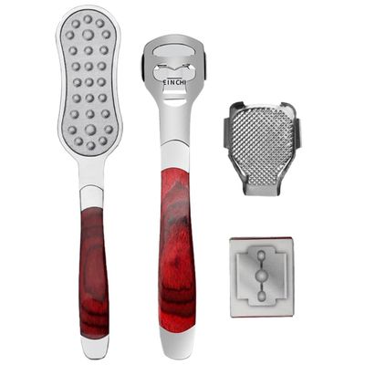 ABOOFAN Stainless Steel Foot File Callus Remover for Dead Skin Removal Foot Cleaning Care Pedicure Tool Kit Ergonomic Design Suitable for Home and Professional Use