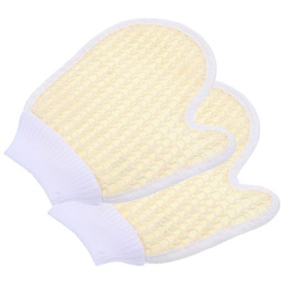 ABOOFAN 2PCS Exfoliating Bath Gloves Thickened Shower Cleaning Mittens for Men and Women Comfortable Chenille Body Scrub Towels Promote Smooth Skin for Full Body Use