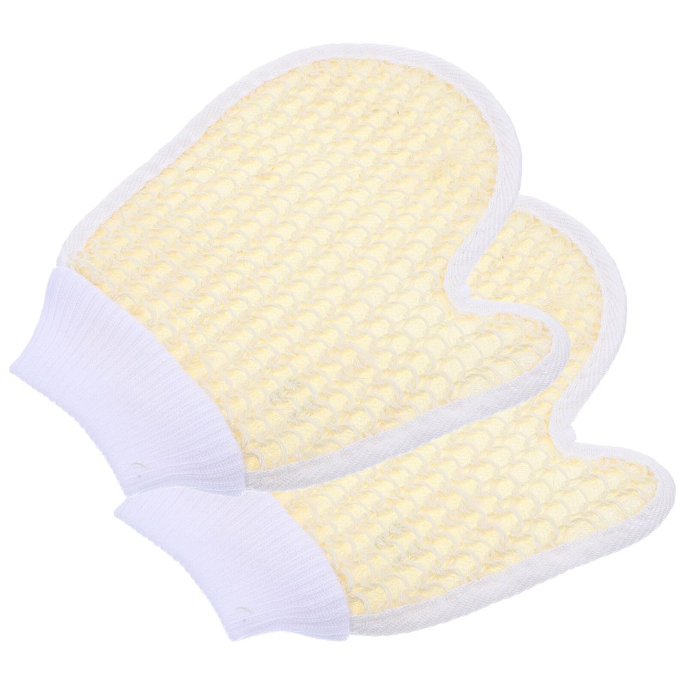 ABOOFAN 2PCS Exfoliating Bath Gloves Thickened Shower Cleaning Mittens for Men and Women Comfortable Chenille Body Scrub Towels Promote Smooth Skin for Full Body Use