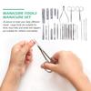 ABOOFAN 26Pcs Portable Manicure Tools Kit with Nail Clippers Pedicure Grooming for Men Women Compact Travel Case Nail Treatment Set view 3