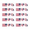 30Pcs American Flag Tattoos, Patriotic American Temporary Face Stickers Set, Flag Removable Tattoos for Men Women, Party Face Body Accessories, Decorations Supplies view 1