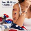 30Pcs American Flag Tattoos, Patriotic American Temporary Face Stickers Set, Flag Removable Tattoos for Men Women, Party Face Body Accessories, Decorations Supplies view 4
