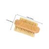 Unomor 3Pcs Natural Beech Wood Double-sided Nail Brush with Soft Pig Bristles Wear-resistant Multi-function Fingernail Scrubbers Household Nail Cleaner for Hands Feet Travel and Home Use view 2