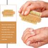 Unomor 3Pcs Natural Beech Wood Double-sided Nail Brush with Soft Pig Bristles Wear-resistant Multi-function Fingernail Scrubbers Household Nail Cleaner for Hands Feet Travel and Home Use view 4