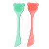 ABOOFAN 2pcs Silicone Nose Cleansing Brush Set for Blackhead Removal Gentle Stretchy Face Scrubber Tools in Green and Orange Portable Lightweight and Skin-Friendly for Daily Skincare Use view 1