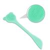 ABOOFAN 2pcs Silicone Nose Cleansing Brush Set for Blackhead Removal Gentle Stretchy Face Scrubber Tools in Green and Orange Portable Lightweight and Skin-Friendly for Daily Skincare Use view 4