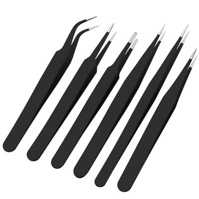 EWUROI Precision Tweezers Set all-metal anti-static tweezers Repair Tool