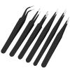 EWUROI Precision Tweezers Set all-metal anti-static tweezers Repair Tool view 1
