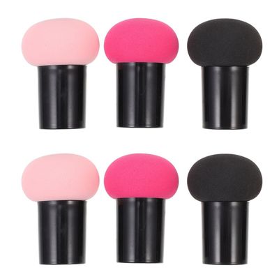 ABOOFAN 6pcs Mushroom Head Powder Puff for Women Dual-use Dry and Wet Facial Applicator Soft Non-fading Makeup Sponges for Foundation Face Powder and Eyeshadow Portable and Comfortable