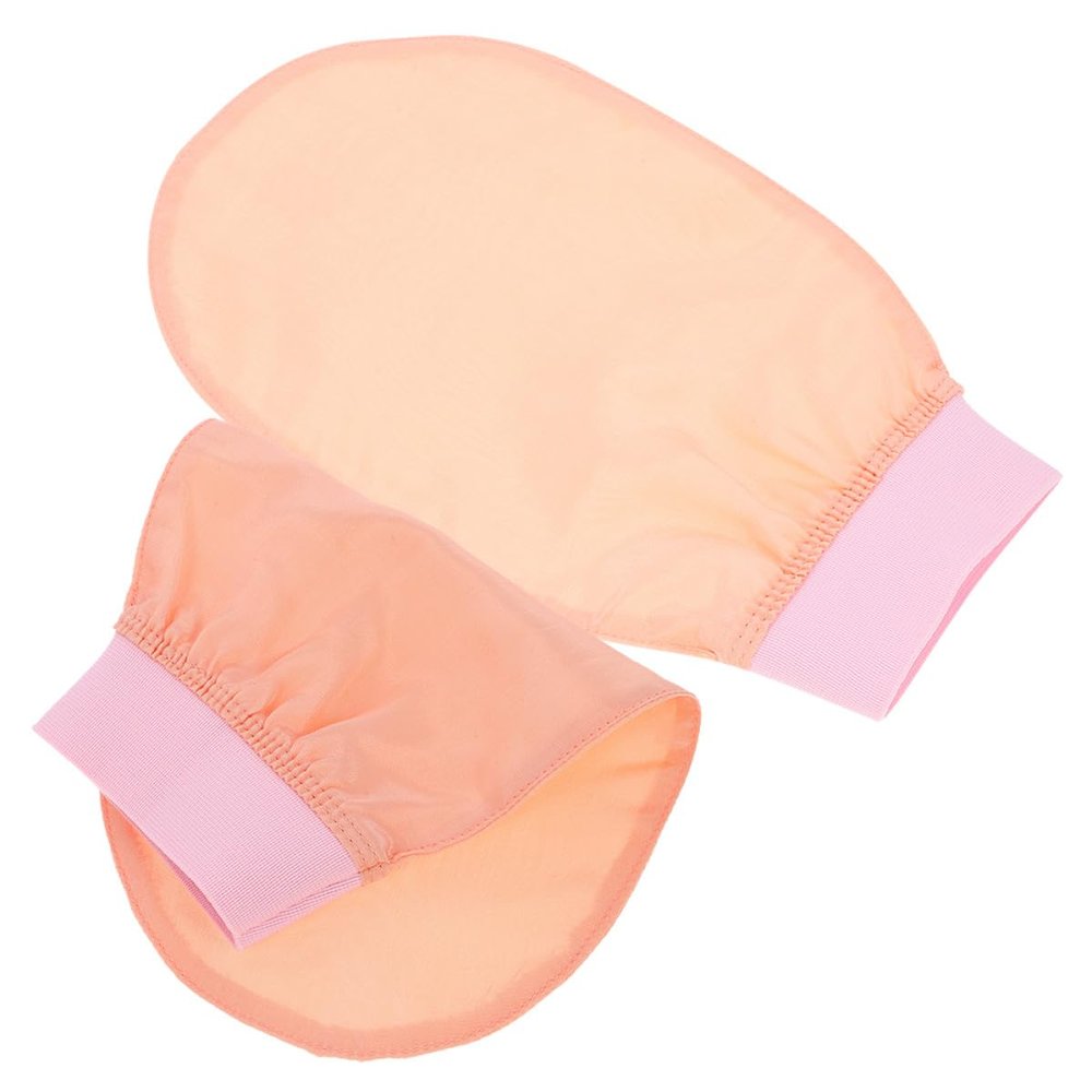 ABOOFAN 2Pcs Exfoliating Mitts Reusable Shower Gloves Soft Imitation Fiber Skin Cleaning Bath Scrubbers for Gentle Dead Skin Removal and Spa Massage