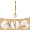 ABOOFAN Long Handle Bath Brush Handheld Scrubber with Ergonomic Design for Comfortable Back and Body Exfoliating White Shower Brush with Hanging for Easy Storage and Massage Cleaning view 4