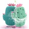 ABOOFAN Light Green Cactus Shower Brush Back Scrubber Soft Silicone Bath Body Exfoliator Back Massage Tool for Men Women Deep Cleansing Skin Care Spa view 4