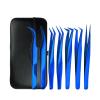 EWUROI Volume Eyelashes Tweezers Stainless Steel superhard High Precision Anti-static tweezers Eyelash Extensions custom view 1
