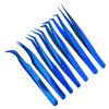 EWUROI Volume Eyelashes Tweezers Stainless Steel superhard High Precision Anti-static tweezers Eyelash Extensions custom view 3