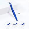 EWUROI Volume Eyelashes Tweezers Stainless Steel superhard High Precision Anti-static tweezers Eyelash Extensions custom view 4