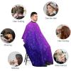 Women's Fashion Hair Cutting Cape with Adjustable Closure Barber Cape Beautiful Purple Shining Glitter Sparkles Pattern view 3