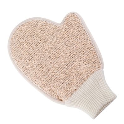 ROMISBABA 2pcs Exfoliating Bath Mitts Linen Back Rubbing Gloves for Shower Spa Body Scrubber Soft Dead Skin Remover for Adults