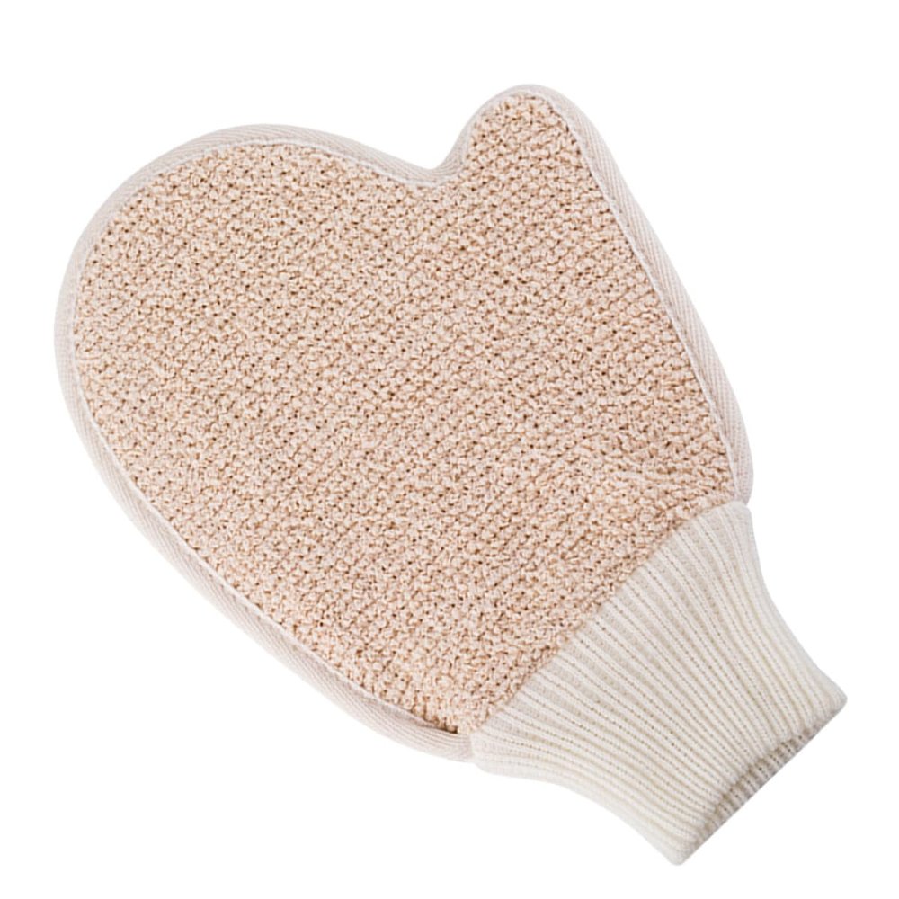 ROMISBABA 2pcs Exfoliating Bath Mitts Linen Back Rubbing Gloves for Shower Spa Body Scrubber Soft Dead Skin Remover for Adults