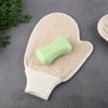 ROMISBABA 2pcs Exfoliating Bath Mitts Linen Back Rubbing Gloves for Shower Spa Body Scrubber Soft Dead Skin Remover for Adults view 2