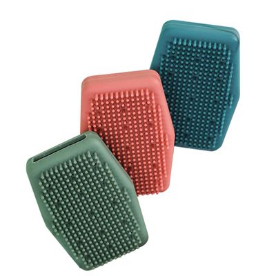 ABOOFAN 3 Pcs Silicone Shower Brushes Exfoliating Bath Scrubbers for Body Cleaning Spa Experience Food-Grade Material Hygienic Back Scrubber with Red Green Blue for Home Bathroom