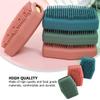 ABOOFAN 3 Pcs Silicone Shower Brushes Exfoliating Bath Scrubbers for Body Cleaning Spa Experience Food-Grade Material Hygienic Back Scrubber with Red Green Blue for Home Bathroom view 3