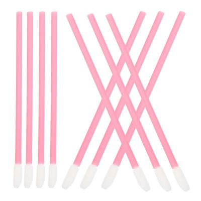 ABOOFAN 100pcs Lip Wands Cosmetic Applicators Gentle Lip Gloss Brushes for Precise Makeup Application Portable Pink Lipstick Brush for Beginners and Enthusiasts