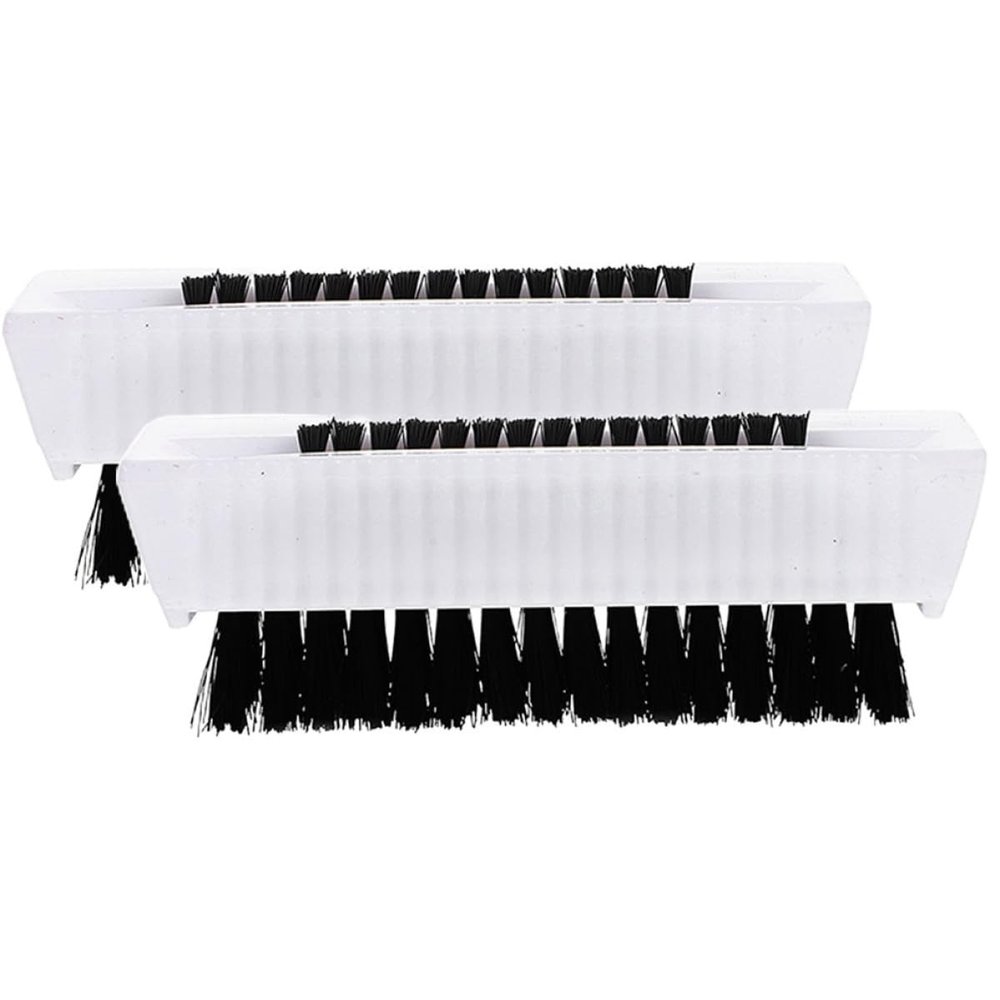 ABOOFAN 2Pcs Anti-slip Double-sided Nail Scrub Brush Portable Multi-function Fingernail Cleaner with Sturdy Bristles for Hands Feet and Cuticle Dirt Removal Lightweight and Comfortable to
