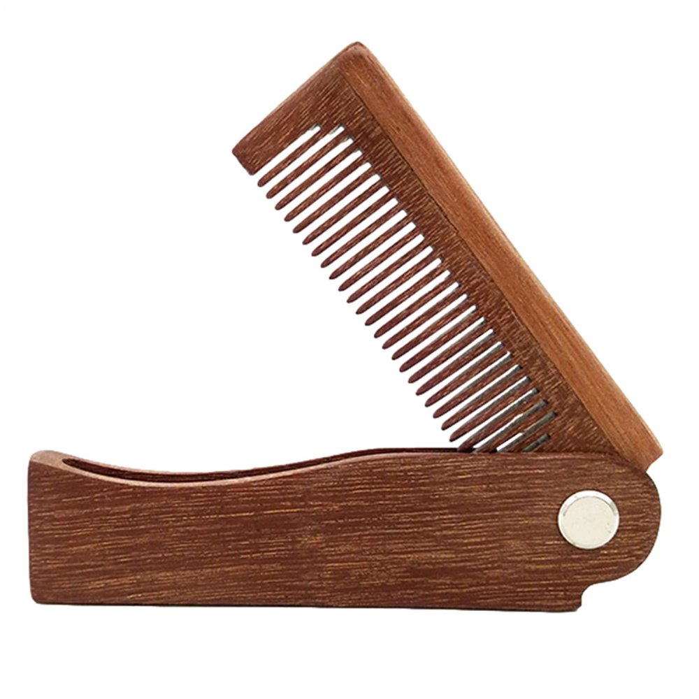Beard Comb for Men | Pocket Beard Comb,Men's Pocket Anti-Static, Folding Wooden, Cleaner, Portable Combs for Men