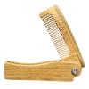 Beard Comb for Men - Small Folded Moustache Comb - Natural Wood Beard Brush, Anti-Static Mustache Pocket, Brushing Folding Care Tools for Men Gift view 1
